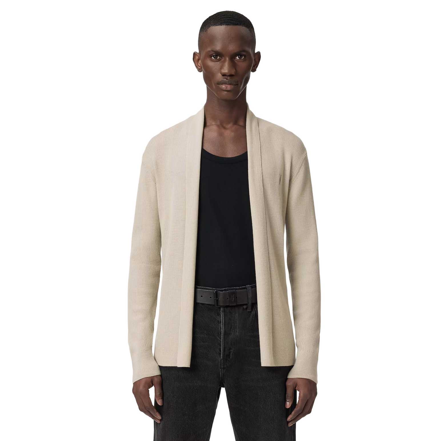 AllSaints Mode Merino Open Cardigan